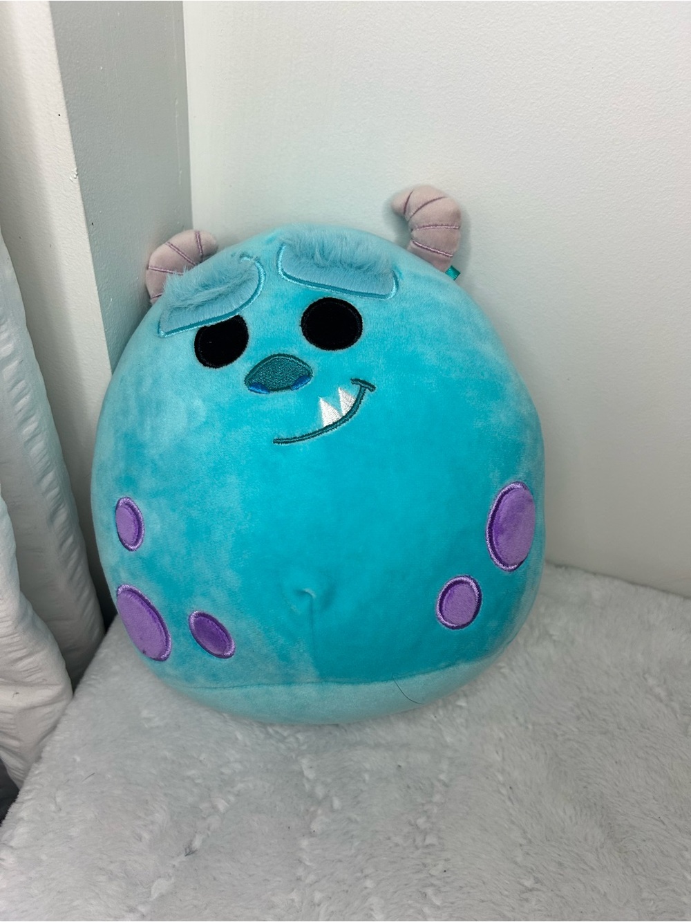 Squishmallows Sulley Plush Pillow - Teal and Purple Accents